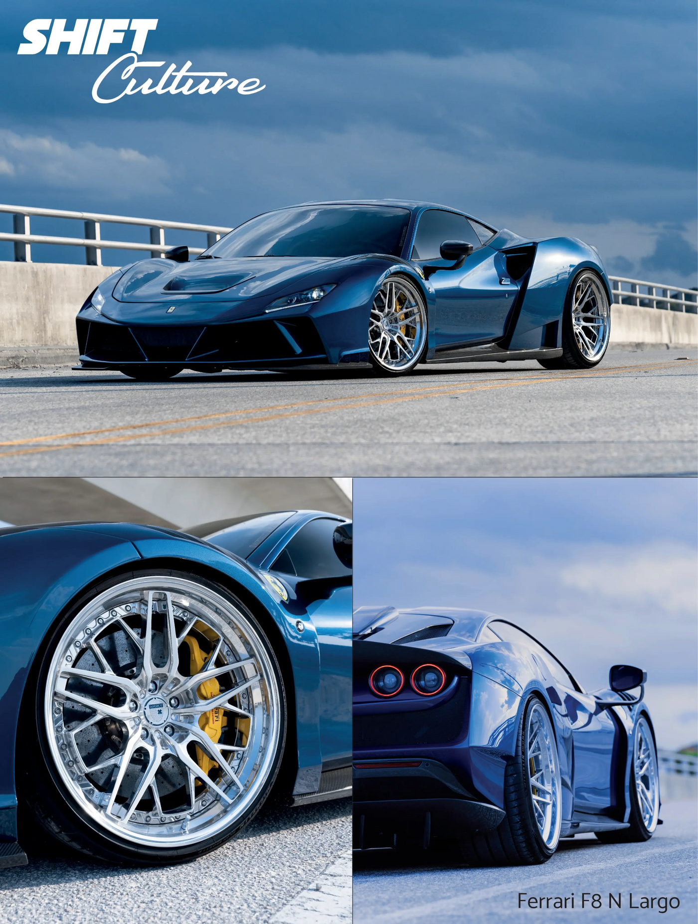 Shift Culture Ferrari F8 N-Largo (Triple Angle Edition) Poster
