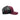 Side view of Shift Culture maroon and black mesh back hat with maroon SC gear logo embroidered on side panel and black snapback closure