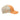 Side view of Shift Culture peach and cream mesh back hat with peach SC gear logo embroidered on side panel