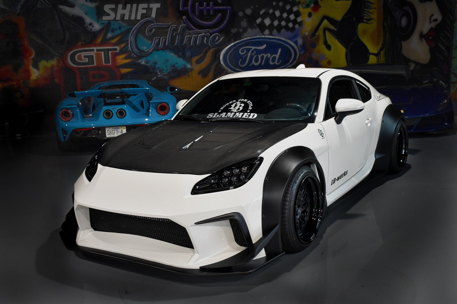 White Liberty Walk Subaru BRZ widebody build